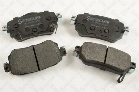 STELLOX 000671BSX Колодки торм.задние 000 671B-SX с антискрип. пластинами Nissan Qashqai 1.2-1.6iDCi 14>