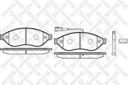 STELLOX 001091BSX Колодки торм.передние =1237 01=FVR1923 [425356] Citroen Jumper , Fiat Ducato 2.2HDi 06>