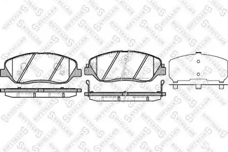 STELLOX 001092BSX Колодки торм.передние Hyundai Santa Fe 2.2CRDi2.7