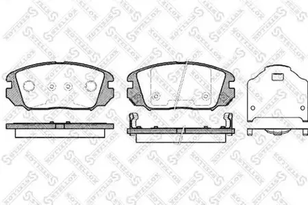 STELLOX 002006SX Колодки торм.передние =1204 02 Hyundai Sonata 2.02.43.3 05>