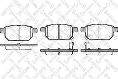 STELLOX 002008SX Колодки торм.задние =1286 02 Toyota Auris 1.4VVT-i -2.2D 07>Yaris 1.0VVT-i 06>