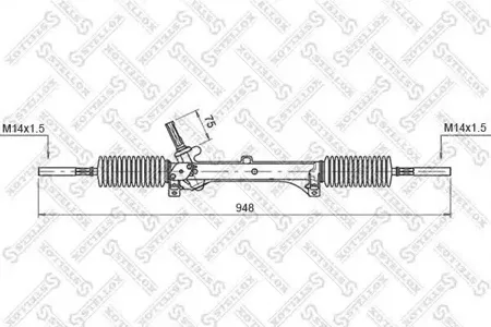 STELLOX 0035005SX Рейка рулевая механическая с рулевыми тягами, 400025 Peugeot 405 all 87>