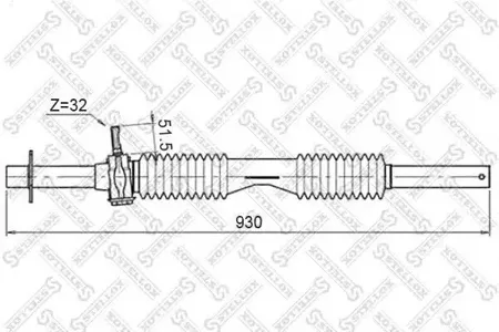 STELLOX 0035008SX Рейка рулевая механическая без рулевых тяг, 443419063B Audi 100200 all <89