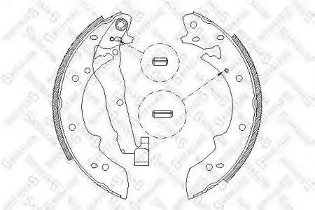 STELLOX 038101SX Колодки торм.барабанные =4027.01=307SBS  Renault  Espace Safrane, Peugeot 405 1.4-2.2D<96