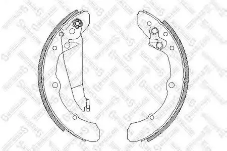 STELLOX 059100SX Колодки торм.барабанные =4048.00=343SBS=361213B Audi 100 1.8-2.5TD 82-90, VW Caddy 82-92