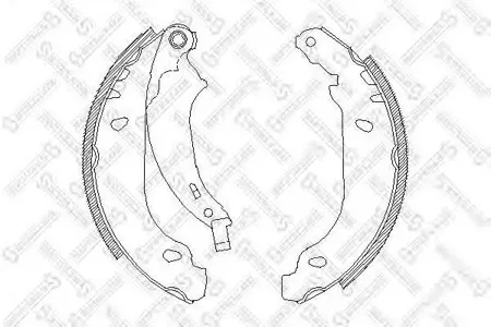 STELLOX 087100SX Колодки торм.барабанные задние комплект Peugeot 206 1.1i-1.9D 98>