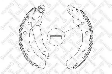 STELLOX 097100SX Колодки торм.барабанные Daewoo Matiz 0.8 98>