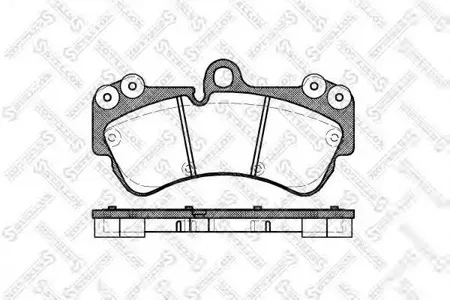 STELLOX 1005000BSX Колодки торм.передние с антискрип. пл. VW Touareg 3.2i4.2i2.5TDi5.0TDi диск 17' 02>