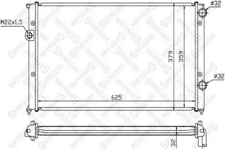 STELLOX 1025009SX Радиатор VW Passat 88>