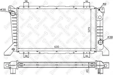 STELLOX 1025056SX Радиатор Ford Transit 2.5D 94-00