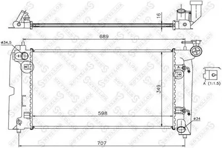 STELLOX 1025067SX Радиатор АКПП Toyota Corolla 1.4-1.8 02>
