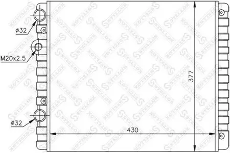 STELLOX 1025070SX Радиатор VW Polo , Seat Arosa 94>