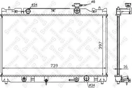 STELLOX 1025149SX Радиатор АКПП Toyota Camry 2.4 02>