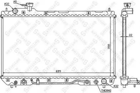 STELLOX 1025152SX Радиатор АКПП Toyota RAV-4 2.0 97-98