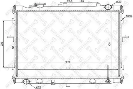 STELLOX 1025170SX Радиатор МКПП Kia Sportage 2.0 16V 97>