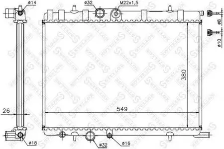 STELLOX 1025177SX Радиатор МКПП Peugeot 307 1.41.62.0 00>