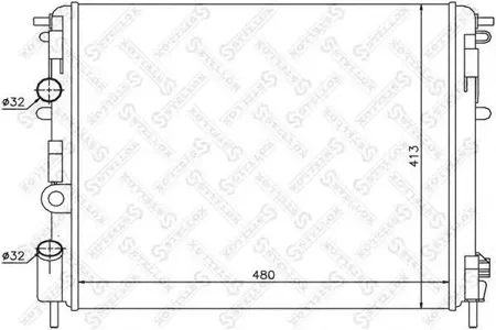 STELLOX 1025192SX Радиатор с АС Renault Logan 1.41.61.5dCi 04>
