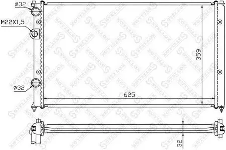 STELLOX 1025199SX Радиатор VW Caddy , Seat Ibiza 1.6-1.9TDi 93>