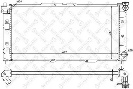 STELLOX 1025216SX Радиатор без AC Mazda 323 1.5i1.8i 16V 94-98