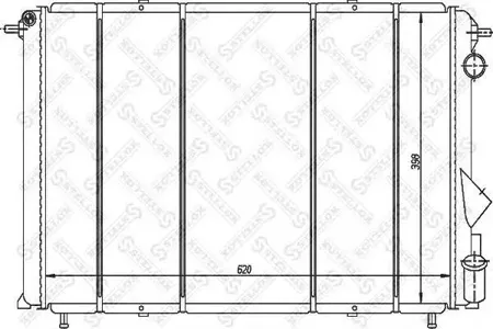 STELLOX 1025231SX Радиатор с AC Renault Espace 2.0i-2.1TD 91>