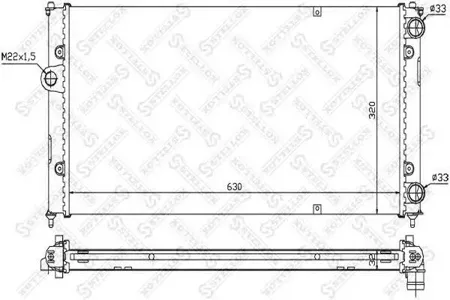 STELLOX 1025245SX Радиатор Seat Ibiza , VW Polo 1.6-1.9D 93>