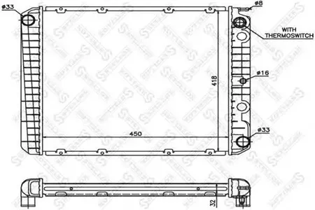 STELLOX 1025253SX Радиатор Volvo 760940 2.0-2.3T 85-00