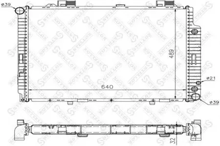 STELLOX 1025261SX Радиатор АКПП Mercedes W210 2.02.2CDi 98>