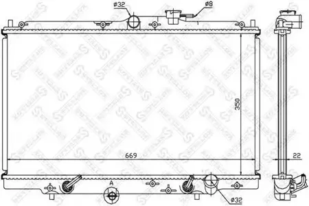 STELLOX 1025277SX Радиатор АКПП Honda Accord 2.0-2.3 93-98