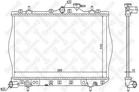 STELLOX 1025279SX Радиатор МКПП Hyundai Accent 1.31.5 94-00