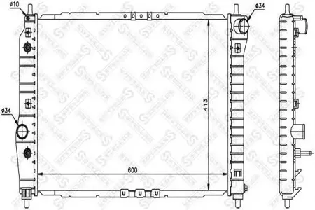 STELLOX 1025324SX Радиатор АКПП Chevrolet Aveo Aveo 1.4i 16V 06-08