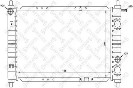 STELLOX 1025329SX Радиатор Daewoo Matiz 0.8 98>
