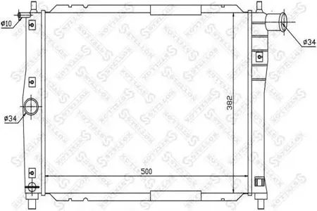 STELLOX 1025340SX Радиатор Daewoo Lanos Nubira 1.4-2.0 97>