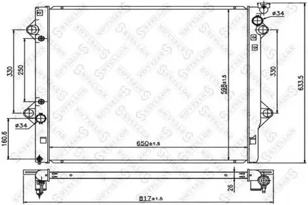 STELLOX 1025364SX Радиатор АКПП Toyota Land Cruiser 4.0 03>