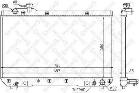 STELLOX 1025374SX Радиатор Toyota RAV 4 2.0 16V 94-97