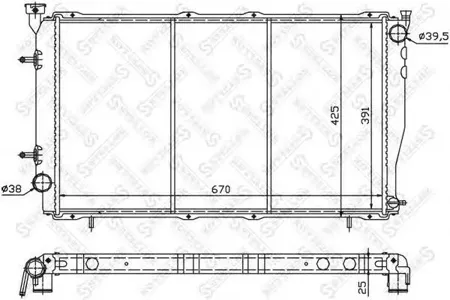 STELLOX 1025382SX Радиатор АКПП Subaru Legacy 2.5 97-98