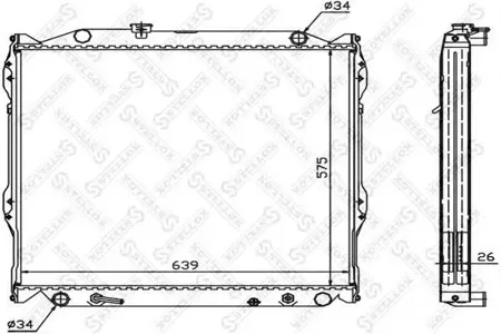 STELLOX 1025384SX Радиатор АКПП Toyota Land Cruiser 90 3.4 96>