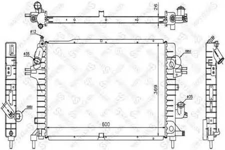 STELLOX 1025388SX Радиатор Opel Astra 1.7CDTi 04>