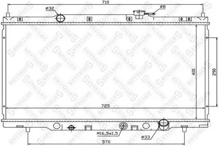STELLOX 1025389SX Радиатор МКПП Honda CR-V II 2.0 02>