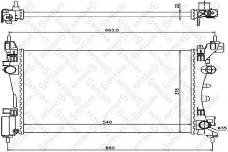 STELLOX 1025404SX Радиатор Opel Corsa D 1.0-1.4i 06>