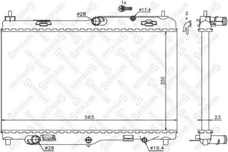 STELLOX 1025410SX Радиатор АКПП Ford Fiesta 1.4EFi 08>