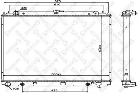 STELLOX 1025420SX Радиатор АКПП Nissan Pathfinder Navara 2.5dCi 05>