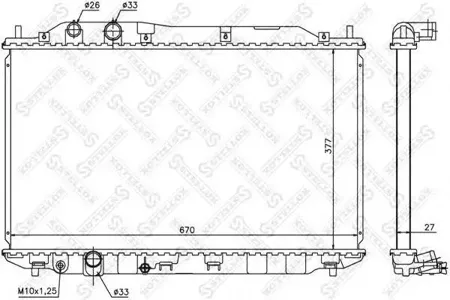 STELLOX 1025421SX Радиатор АКПП Honda Civic VII 1.6-1.8i 16V 05>