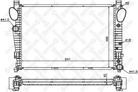 STELLOX 1025426SX Радиатор Mercedes W220 4.35.05.5 99-06