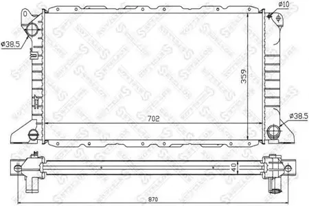 STELLOX 1025428SX Радиатор Ford Transit 2.5DTD 94-00