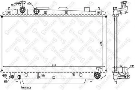 STELLOX 1025441SX Радиатор МКПП Toyota Rav 4 1.82.0 00>