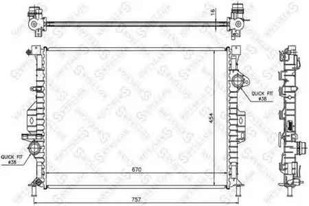 STELLOX 1025456SX Радиатор Ford Mondeo 1.62.0 07>