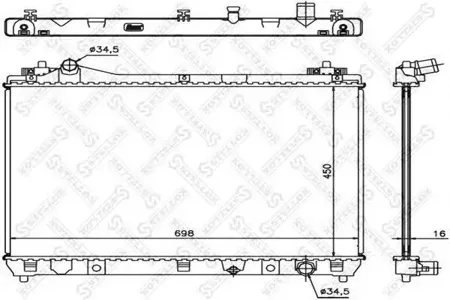 STELLOX 1025458SX Радиатор АКПП Suzuki Liana 1.31.6 01>