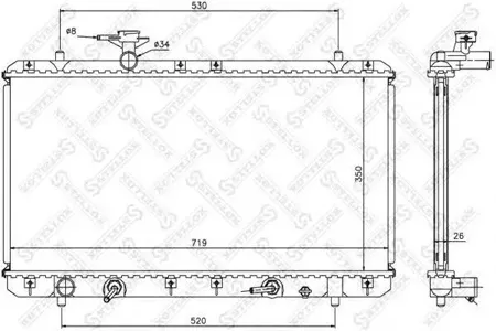 STELLOX 1025459SX Радиатор АКПП Suzuki Swift 1.3-1.5i 16V 05>