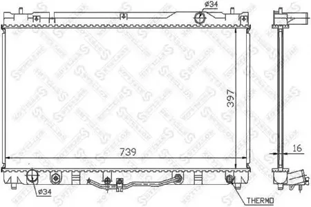 STELLOX 1025463SX Радиатор АКПП Toyota Camry ES300 3.0 02>