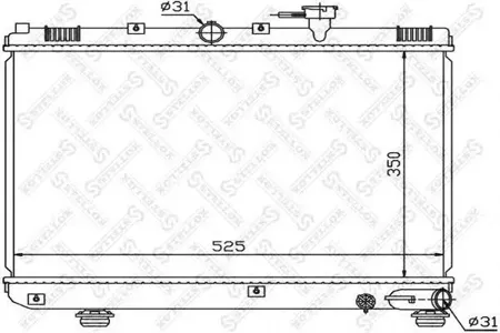 STELLOX 1025464SX Радиатор МКПП  Kia Rio  1.3-1.5 00>
